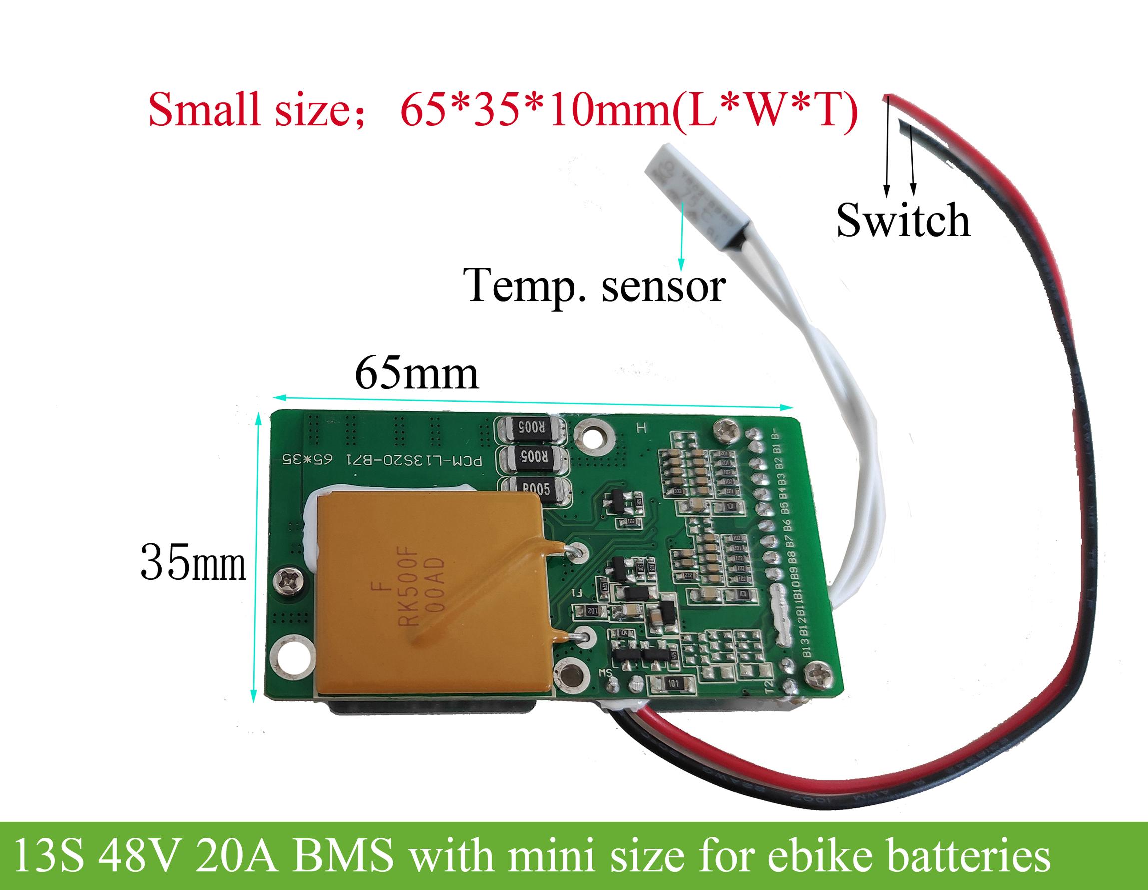 48v 13S 20A battery BMS(mini size) for hailong/Dorado/tigershark