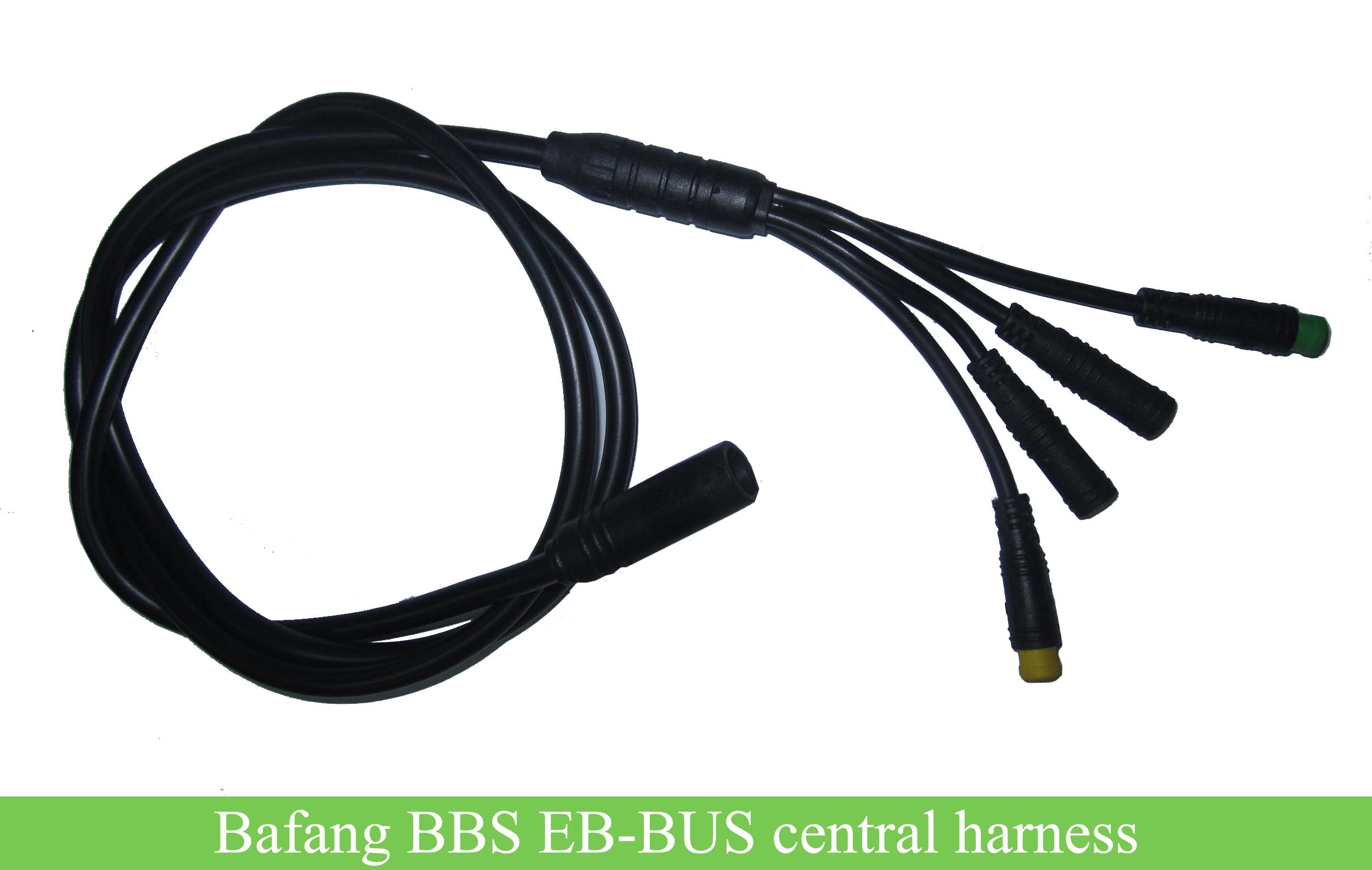 Waterproof 1T4 EB-Bus Cable Harness for Bafang BBS0102 BBSHD Mid Motor Connector 