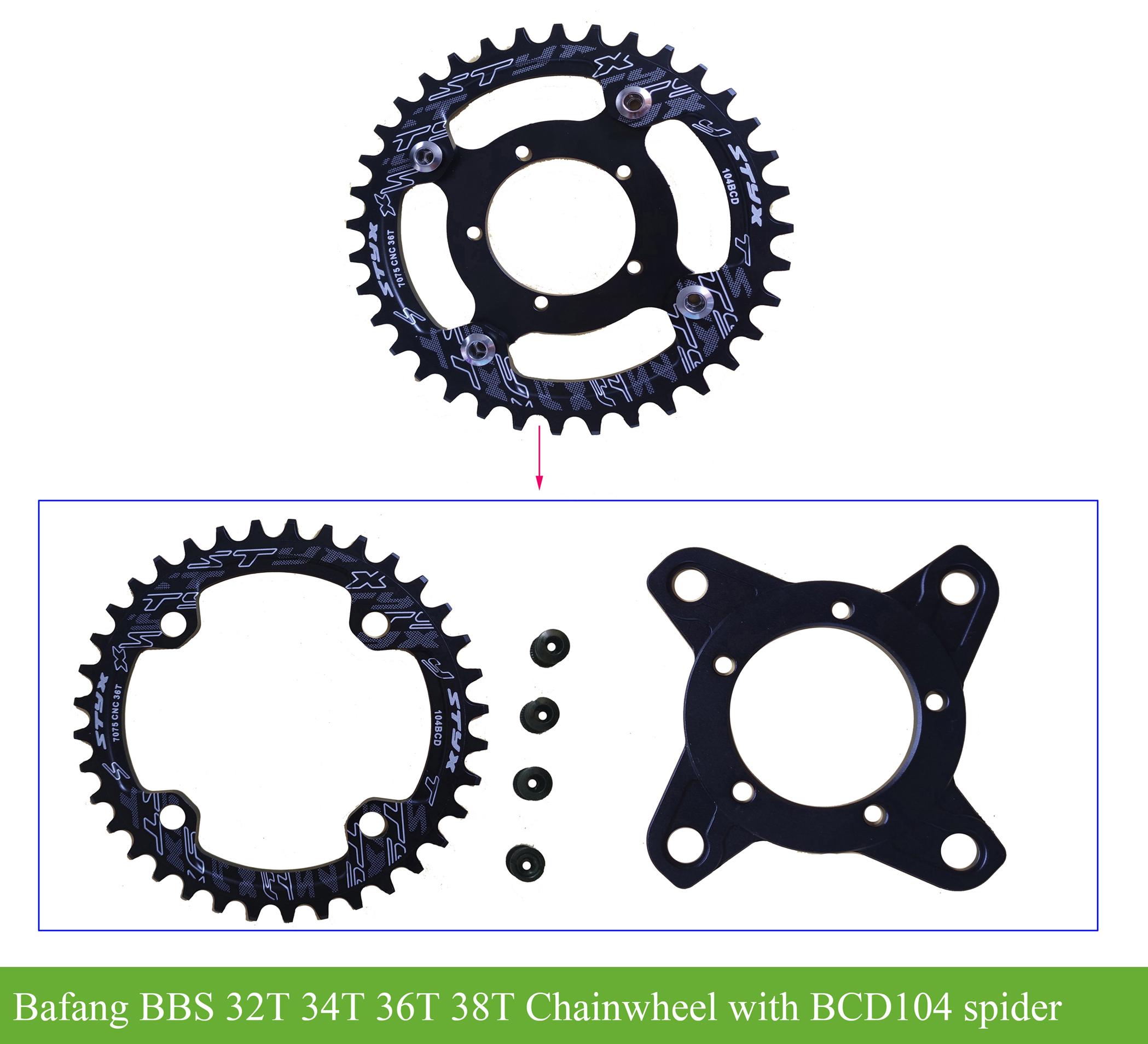 Bafang BBS smaller chainwheel 32T/34T/36T/38T-Greenbikekit.com BBS, ebike  batteries, Bafang M620, Bafang M600, Bafang M500, Bafang M510, KT  controller with display-GreenBikeKit.com
