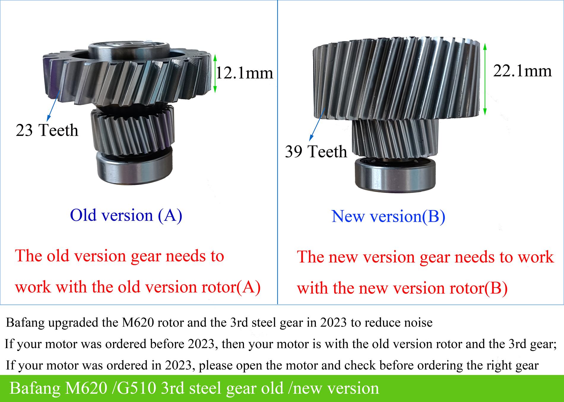 Bafang M620 G510 Motor steel gear noise reducing for replacement