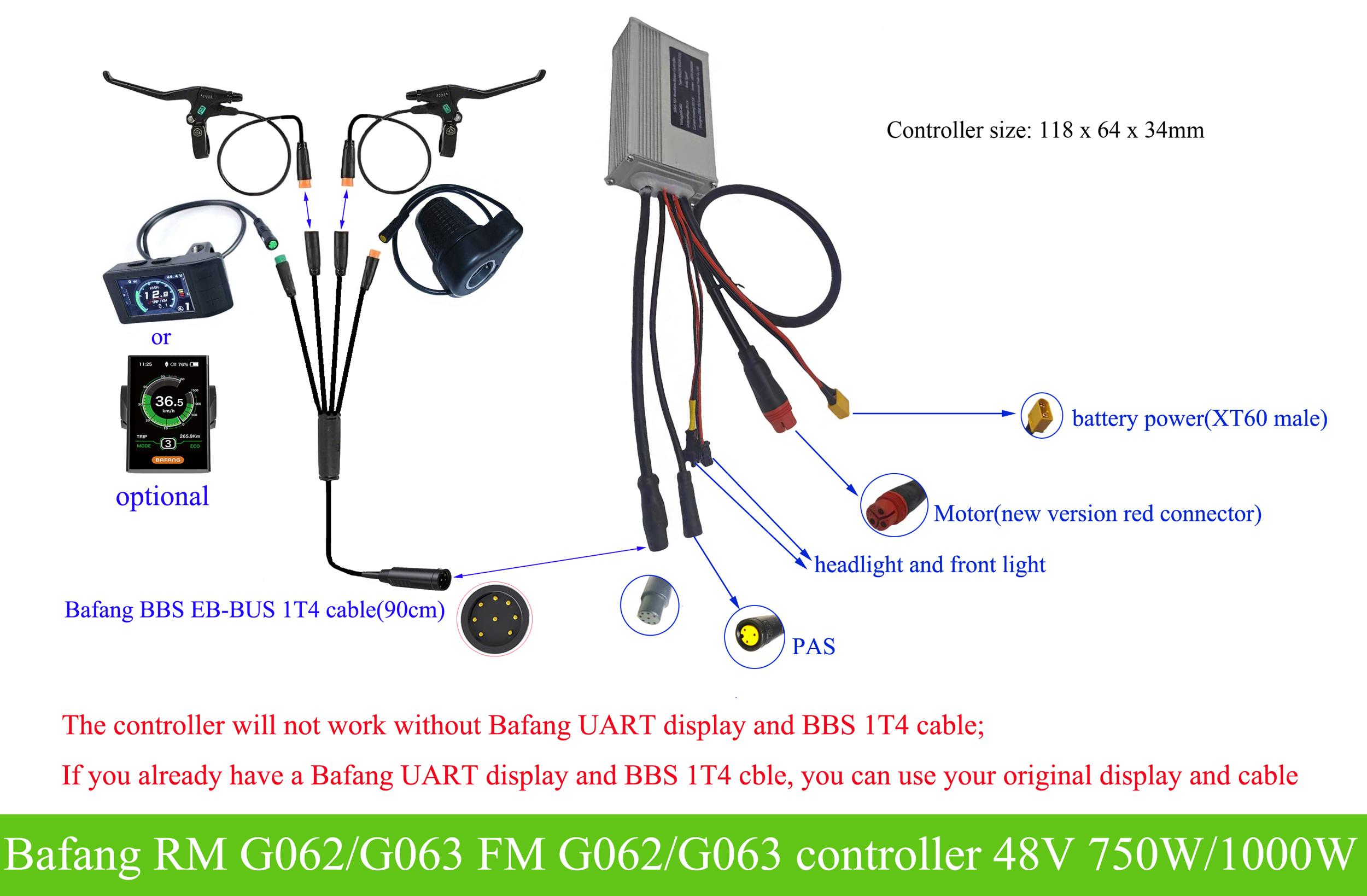 Écran EB04 G062, Contrôleur Pour Moteur De Moyeu Pour Bafang G062 H550 30 A 1 000 W 48 V Accessoires De Modification De Velo~p200571076