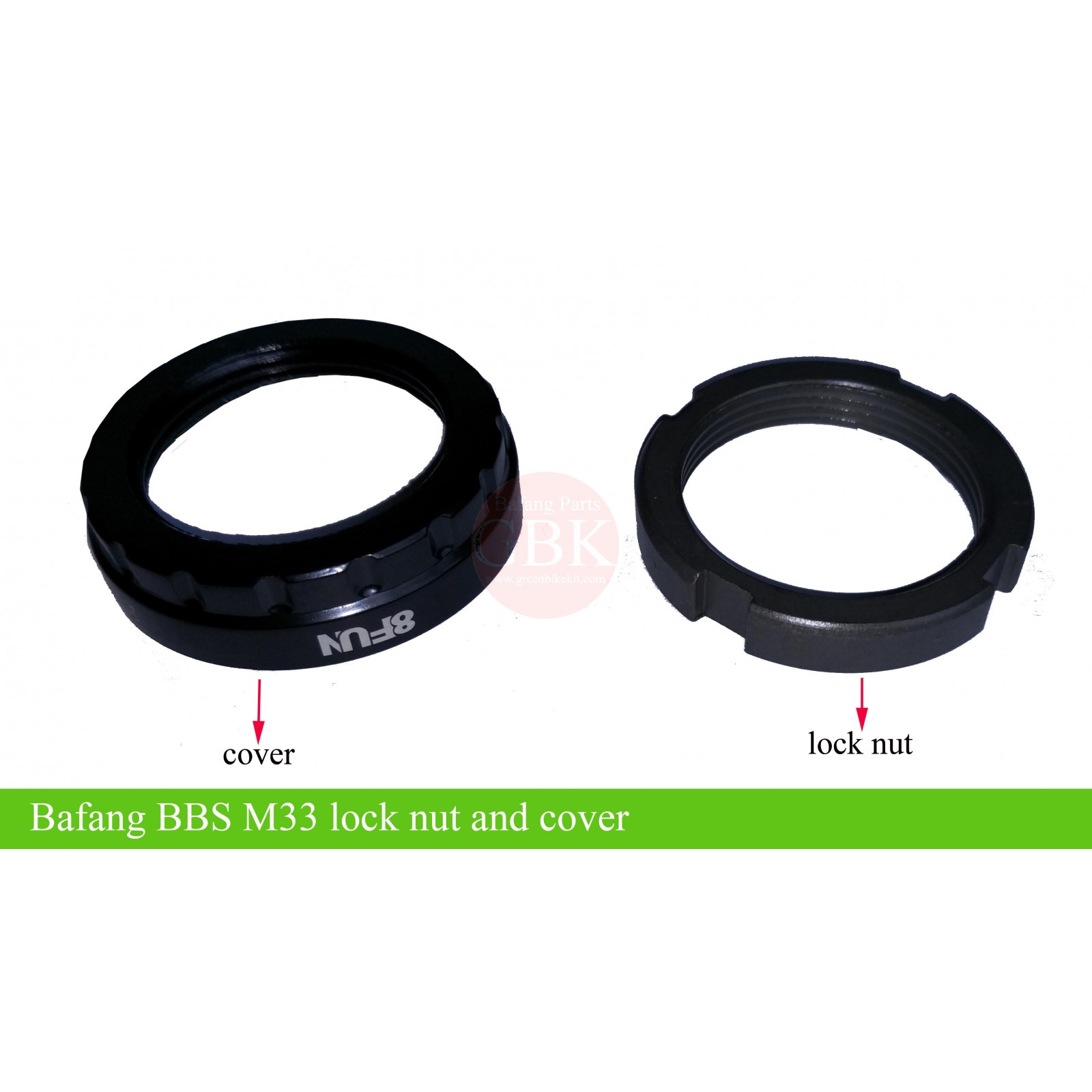 Bafang bbs01 bbs02 bbshd kit M33 lock nut and BBS, ebike batteries