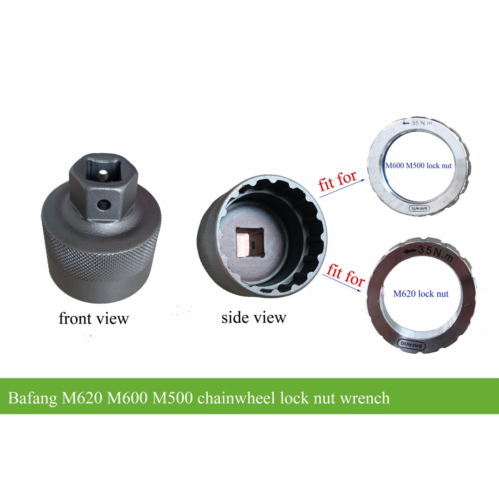 Bafang M620 G510 M600 M500 chainwheel lock nut wrench-GreenBikeKit BBS ...