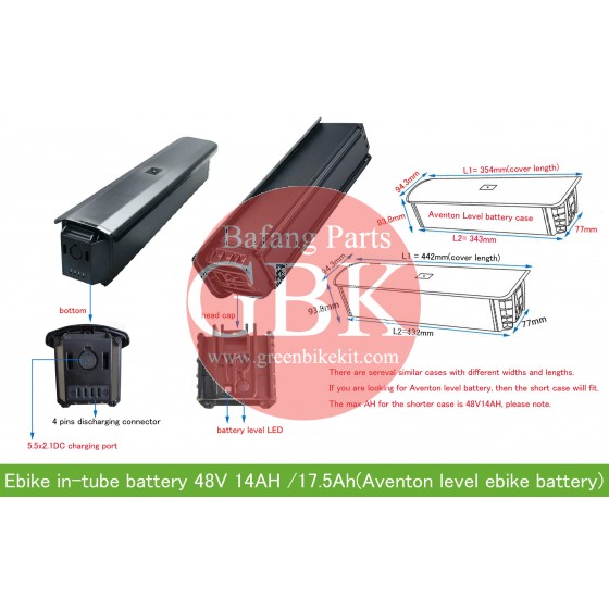 48V-14AH-840WH-intube-battery-MARKHOR-Aventon-level-replacement-battery