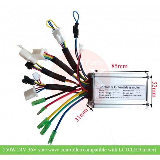 kt-36v-24v-250w-sine-wave-e-bike-controller