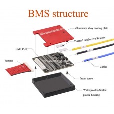 14S 52V 15A 20A 30A-100A Waterproofed lithium ion battery BMS with balance