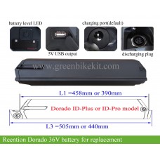 36V 15AH~29AH Dorado ebike battery with Reention case for replacement 