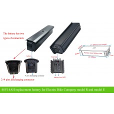 EBC Electric Bike Company Model R, Model E replacement battery 48V 14AH