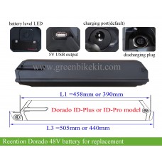 Dorado battery 48V 14AH 16AH 17.5AH 19AH 21AH 24AH (614wh -1200wh) for 1000W ~1800W ebikes
