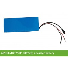 60V escooter battery 30AH (17S6P) 1887WH with 50A BMS