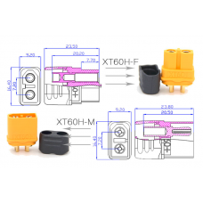 Amass XT60H connector for battery or RC with larger current