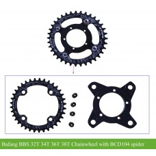 Bafang BBS01B/BBS02B small chainwheel 32T/34T/36T/38T(fit for BCD104)