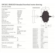 36V/48V 500W Bafang rear hub motor SWX02 /RM G020