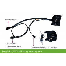 Dengfu E22 /E10 /E23 frame battery mounting bracket with key lock