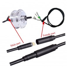 9 pin Motor cable with waterproof connector, male/female for hall sensored motor