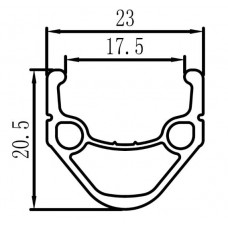 Double walled aluminum alloy rim, CNC side