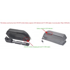 ebike frame/downtube tigershark battery case with 5V USB output (DS-6)
