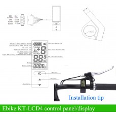 KT LCD4 compact control panel/display 36V/48V for e-bike 