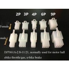 e-bike motor hall/ throttle/ ebrake connector DJ7061A-2.8-11/21 male/female plug