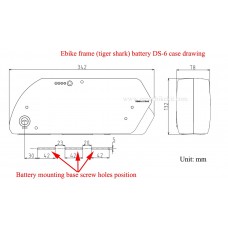 ebike frame/downtube tigershark battery case with 5V USB output (DS-6)