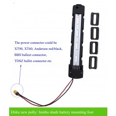 Ebike Jumboshark/New polly battery mounting foot with 5 blade contacts socket