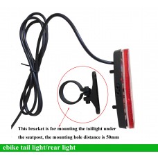 ebike rear light/ 6V LED taillight for bafang mid motor