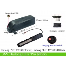 36V Hailong battery 14AH ~21AH(5 blade contacts)