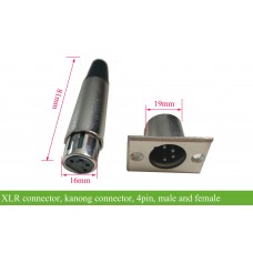 XLR, Neutrik, XLR connector, kanong connector, male/female for lithium battery or charger