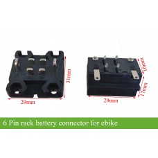 rack battery connector with 6 blade pins(male and female)