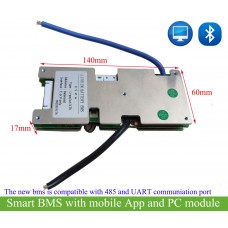 Smart bms for 11S/ 12S/ 13S/ 14S battery with software program(UART/485 COM) or App control