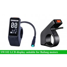 SW102 mini LCD display for Bafang BBS/M400/M620/M420 etc motors(UART protocol)