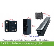 SYR In-tube battery 4-pins connector /Avention level /Frey CC battery connector