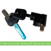 Key lock for downtube Hailong 02 casing battery