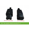 Prong connector-male and female-iec-plug