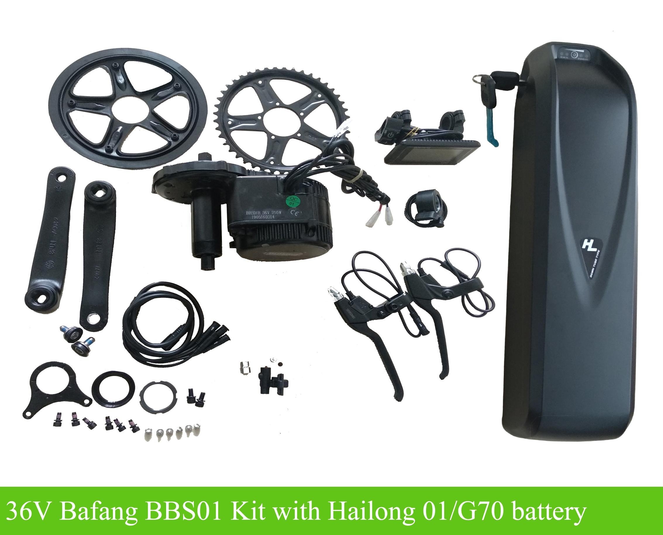 bafang mid crank kit bbs02 48v500w/750w with 48V11.6AH Hailong 01