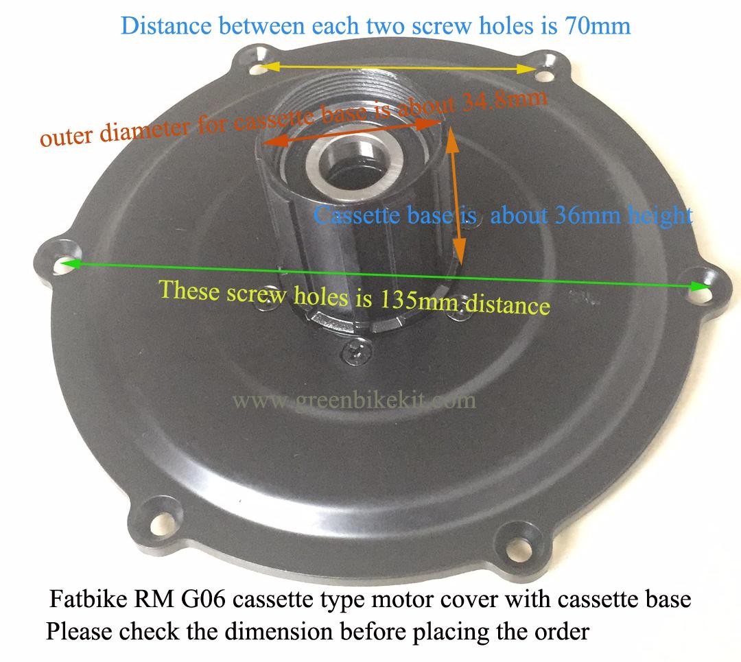 bafang fatbike rm g06 motor sondors cover with cassette base for