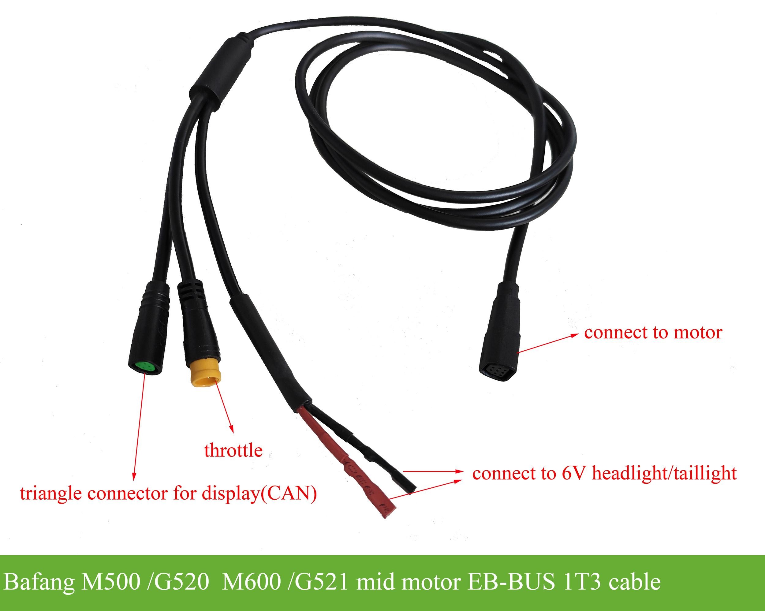 Bafang M600 M500 G521 G520 Mid motor EB-bus 1t3 Cable-greenbikekit.com BBS,  ebike batteries, Bafang M620, Bafang M600, Bafang M500, Bafang M510, KT  controller with display-GreenBikeKit.com