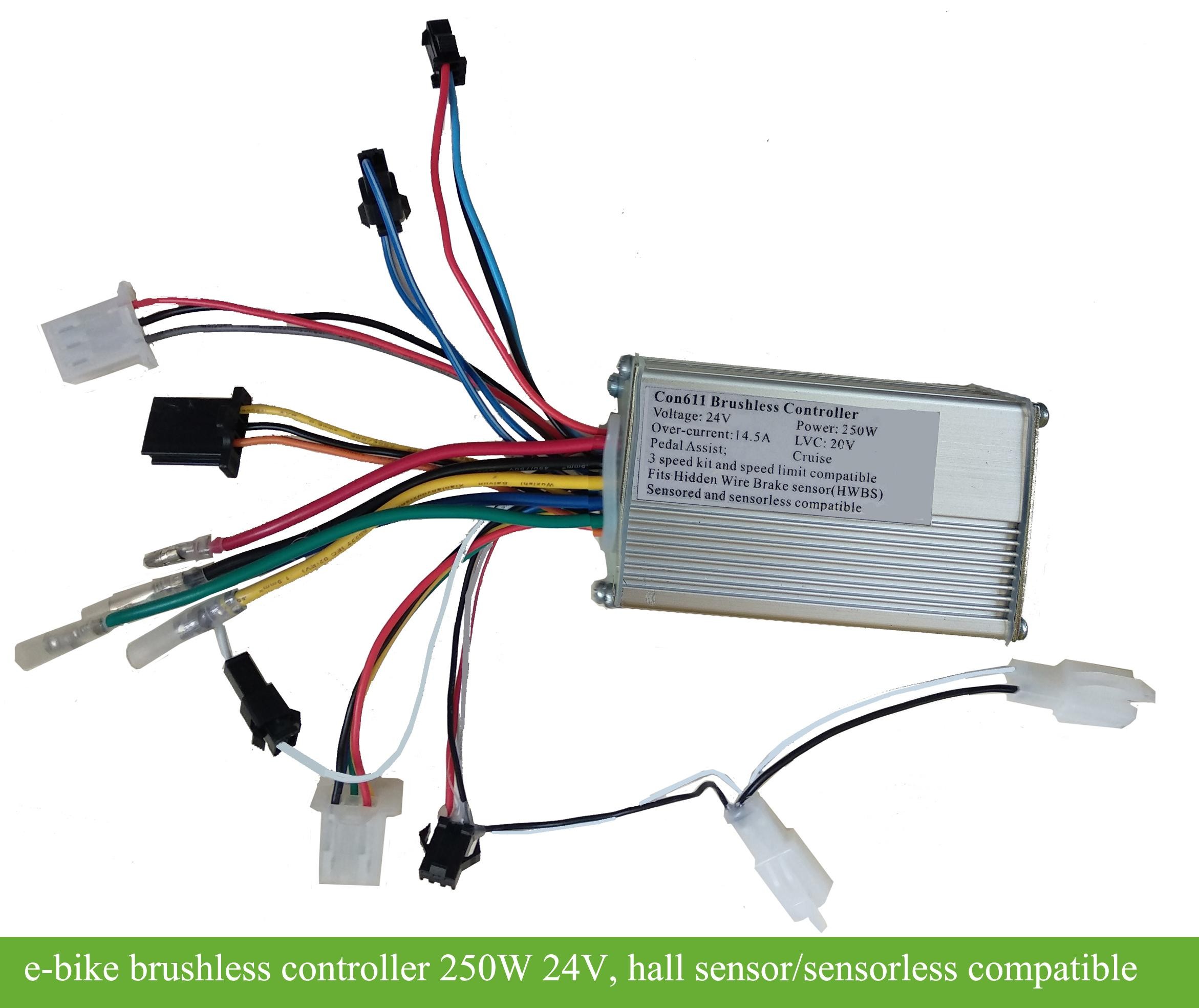 Omdat baden Vaardig 24v 250watts 6mosfets brushless motor controller for bldc hub  motors-GreenBikeKit.com online store for e-bike battery, Bafang motor  parts, e-bike kit-GreenBikeKit.com