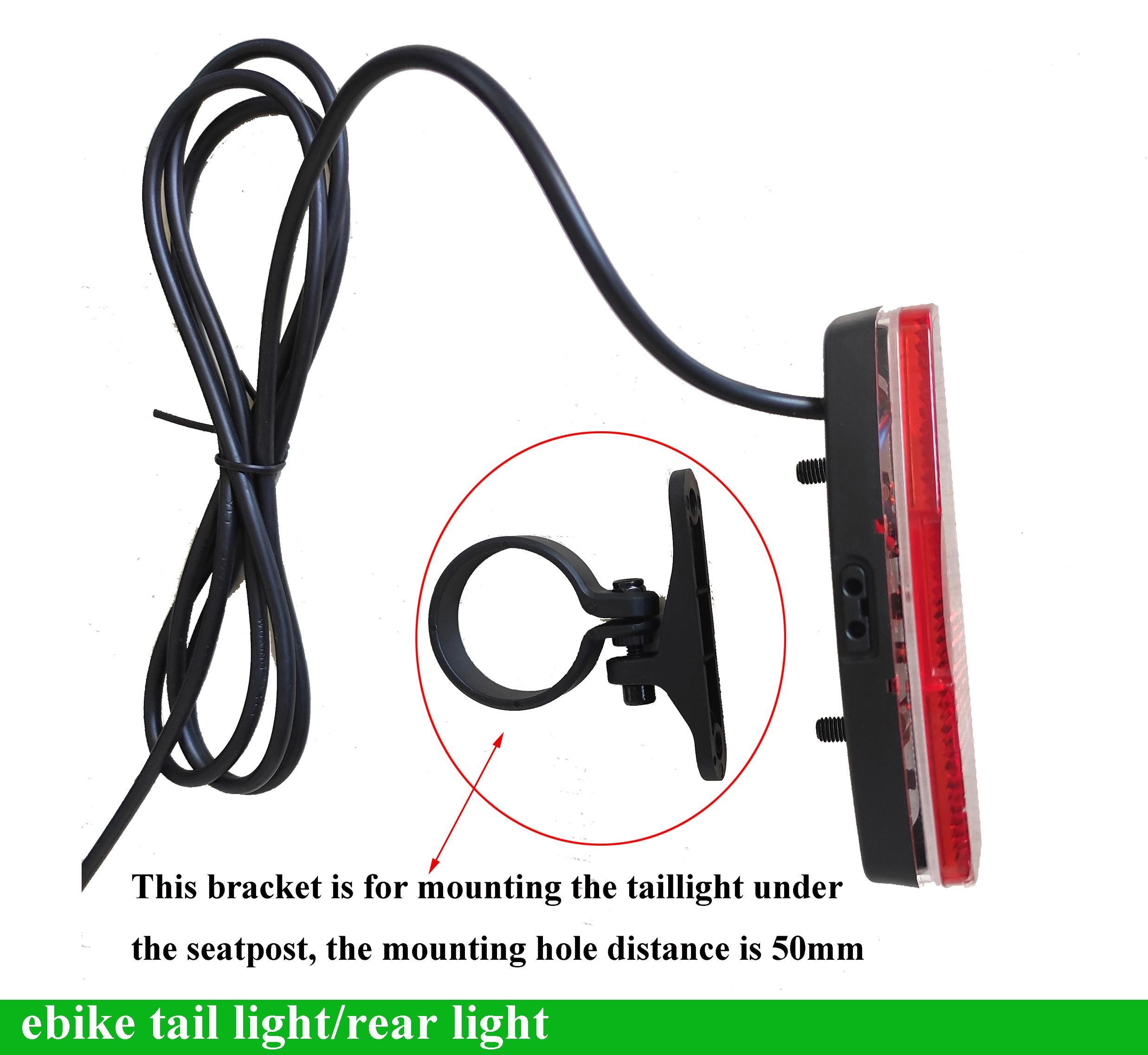 e-bike light/ 6V LED bike taillight-Greenbikekit.com BBS, batteries, Bafang M620, Bafang M600, Bafang M500, Bafang M510, KT controller with display-GreenBikeKit.com