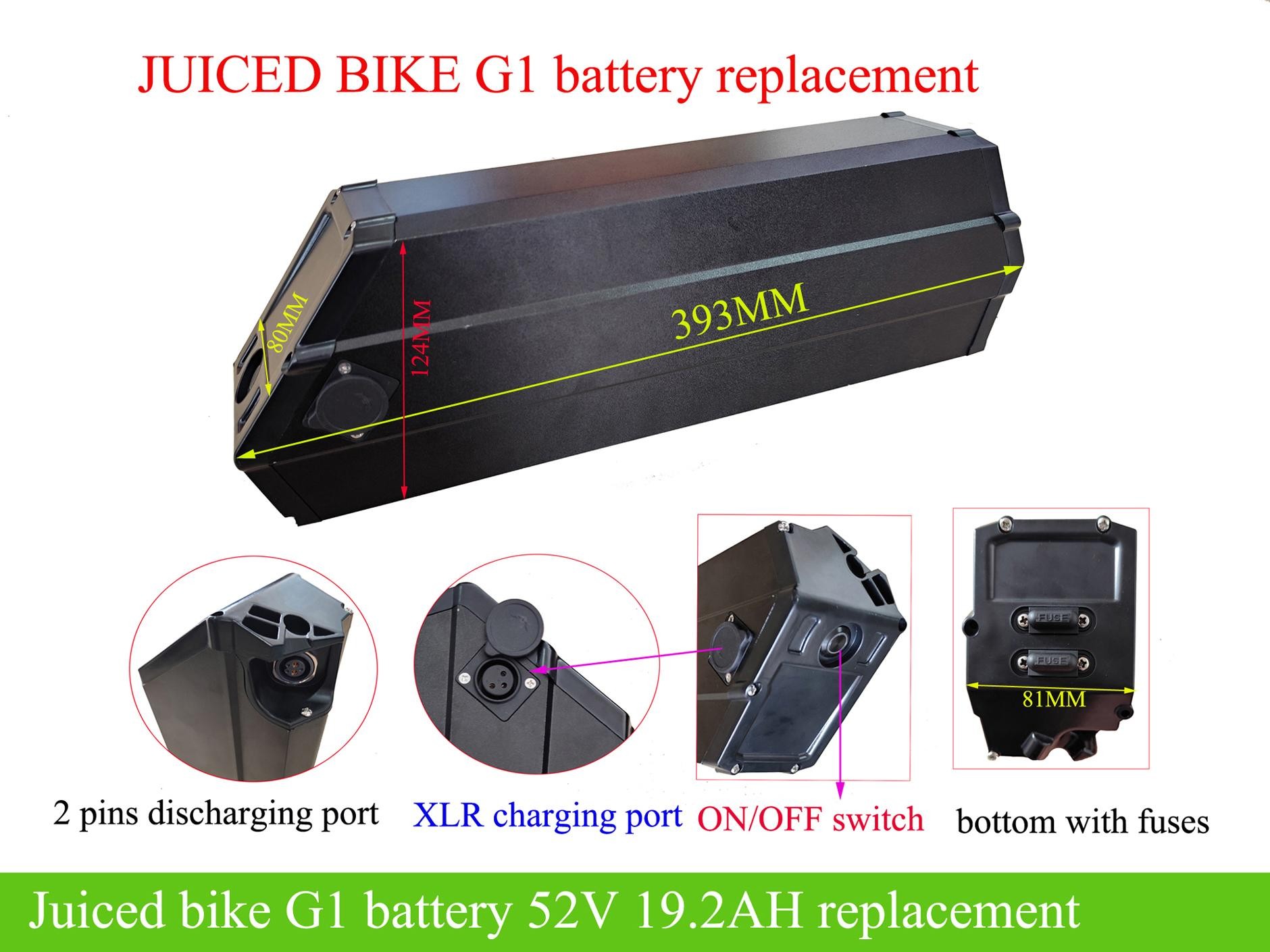 Juiced bike battery 52V19.2AH/13AH(G1) rebuild-Greenbikekit