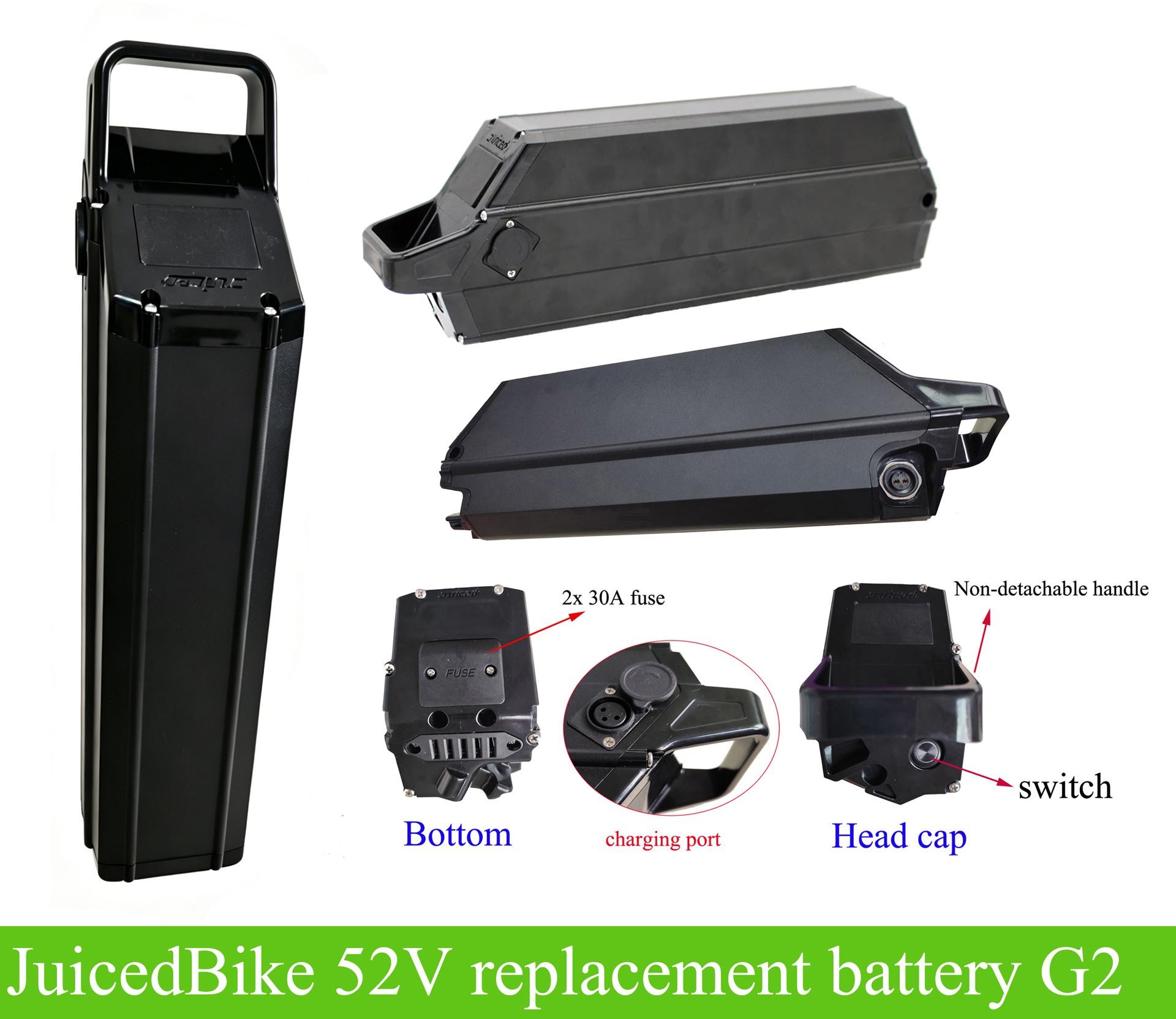 Juiced bike replacement battery 52V19.2AH/21AH(G2) rebuild