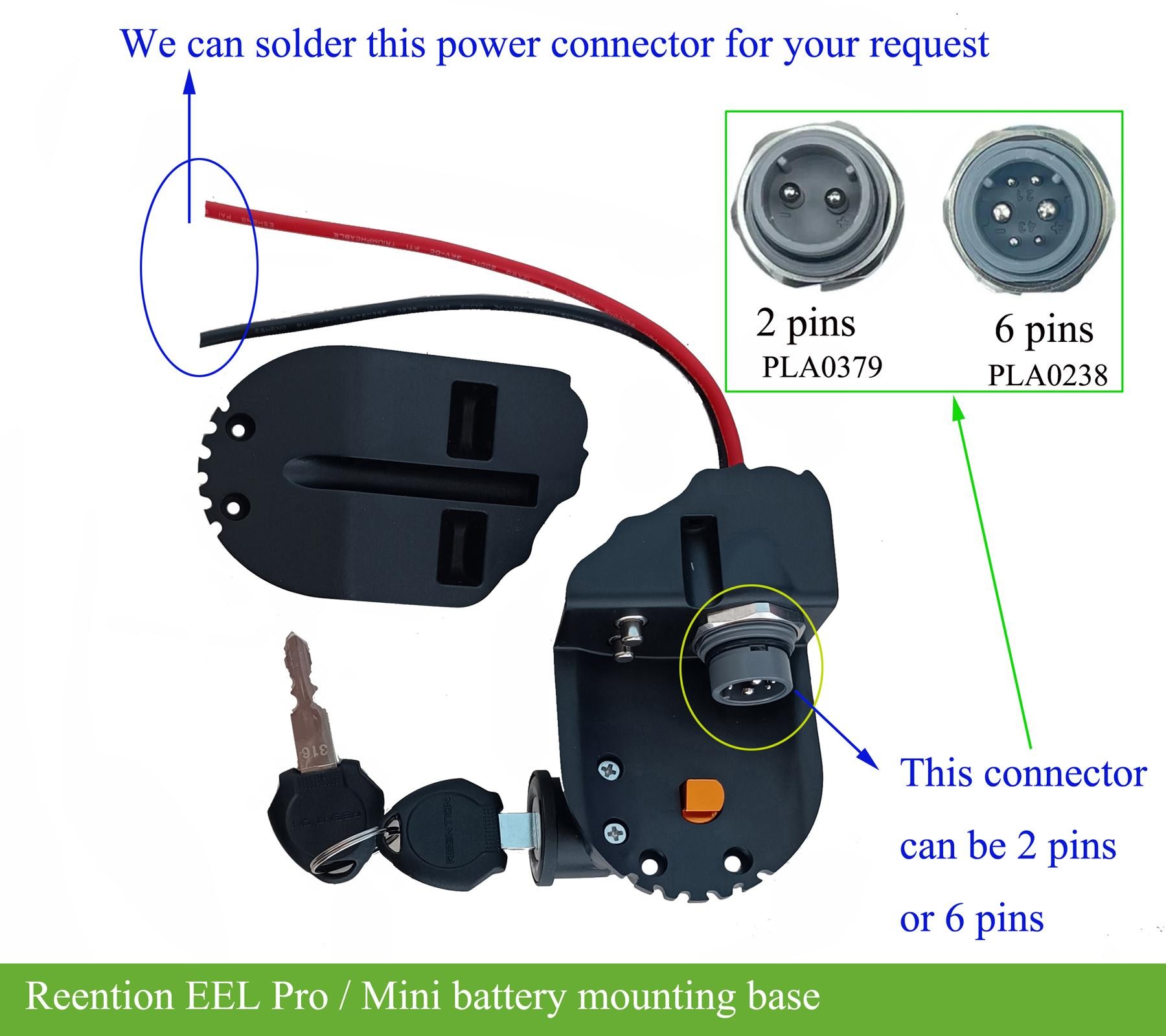 Reention EEL Pro /Mini Ride1up core LMT'D battery mounting