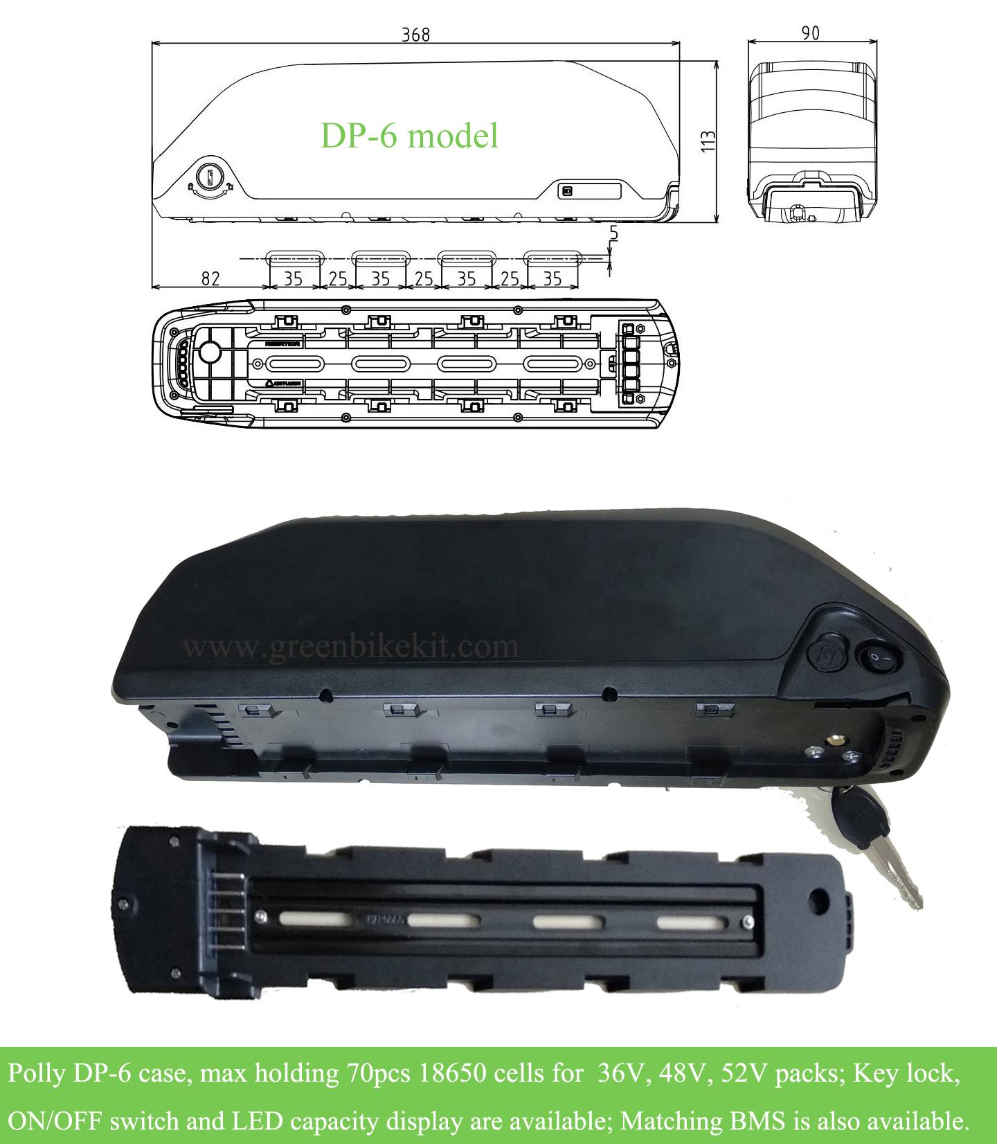 52V 21Ah Whale Shark Ebike Battery (LG 3500 18650 Cells)