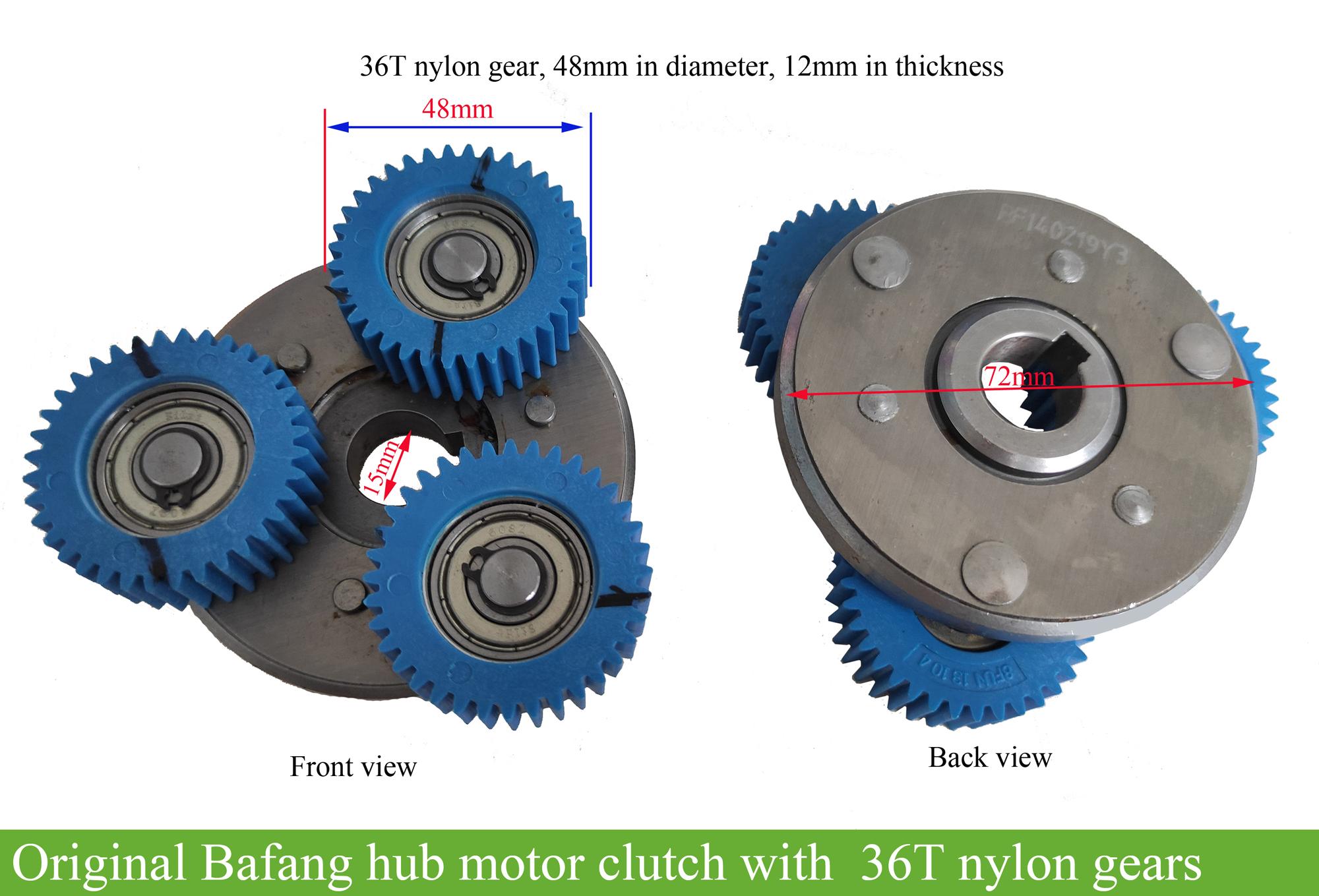 Nylon Gear For Bafang 8FUN Electric Bike Ebike Planetary Hub Motor 36T W/ Clutch 