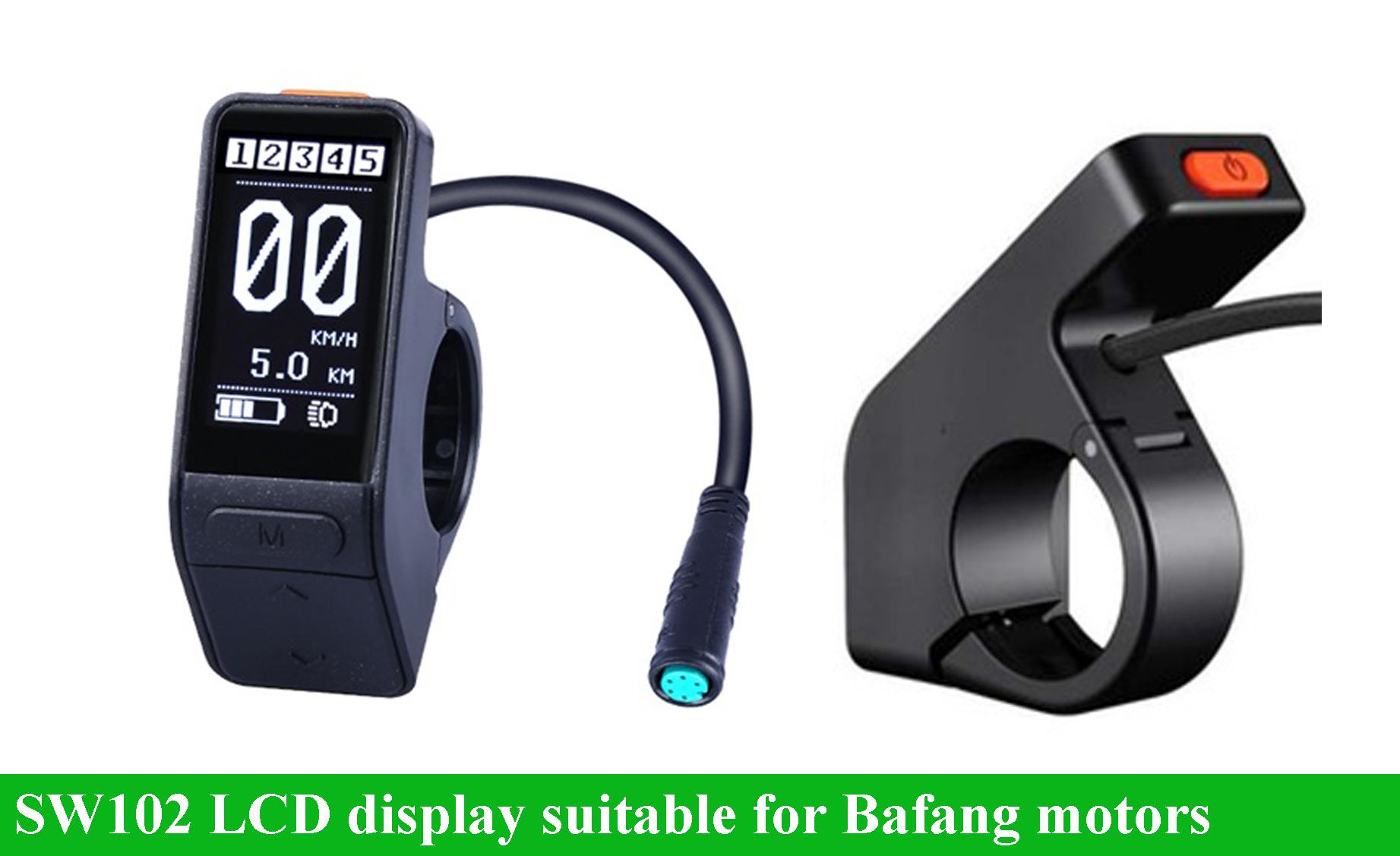 sw102 mini LCD display for Bafang BBS01/BBS02/BBSHD/M620/M400/M420 mid  motors-greenbikekit.com BBS, ebike batteries, Bafang M620, Bafang M600,  Bafang M500, Bafang M510, KT controller with display-GreenBikeKit.com